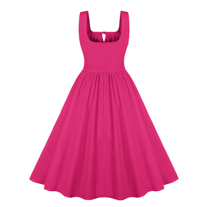 Women's Sleeveless Dress Low-cut Large Plate Autumn Dresses