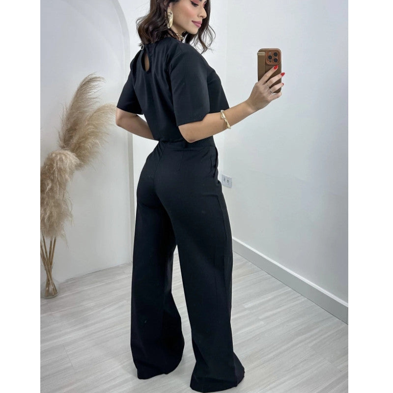 Women's Fashion Cotton Linen High Waist Suits