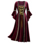Women's Gothic Punk Long Sleeve Tied Dress Dresses