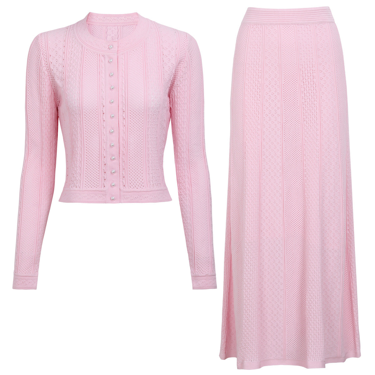 High Quality Long Sleeve Lady Knitted Suits