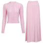 High Quality Long Sleeve Lady Knitted Suits