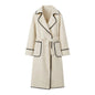 Women's Warm Long Sleeves Lapel Woolen Coats