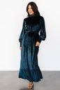 Women's Drawstring Sleeve Dress Half Turtleneck High Waist Dresses