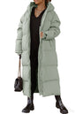 Women's Hooded Solid Color Leisure Warm Zipper Coats