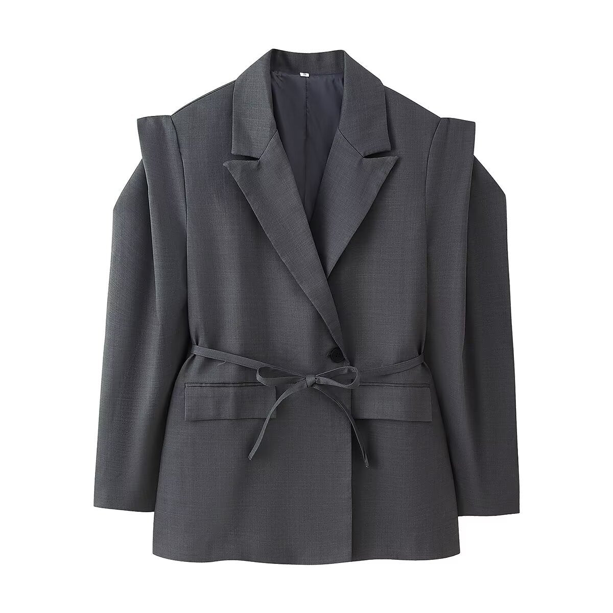 Women's Comfortable Temperament Commute Padded Shoulder Coats