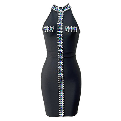 Beaded Slim Fit Slimming Fashionable Bandage Dresses