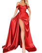High Slit Sexy Host Slimming Party Wedding Dresses