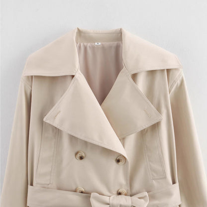 Fashion Series Belt Long Sleeve Trench Coats