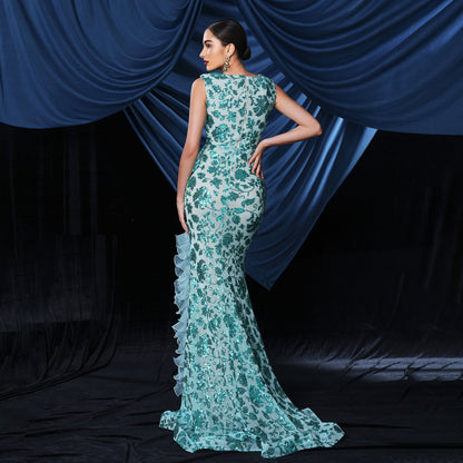 Women's Sexy Long Sequined Sleeveless Party Dress Dresses