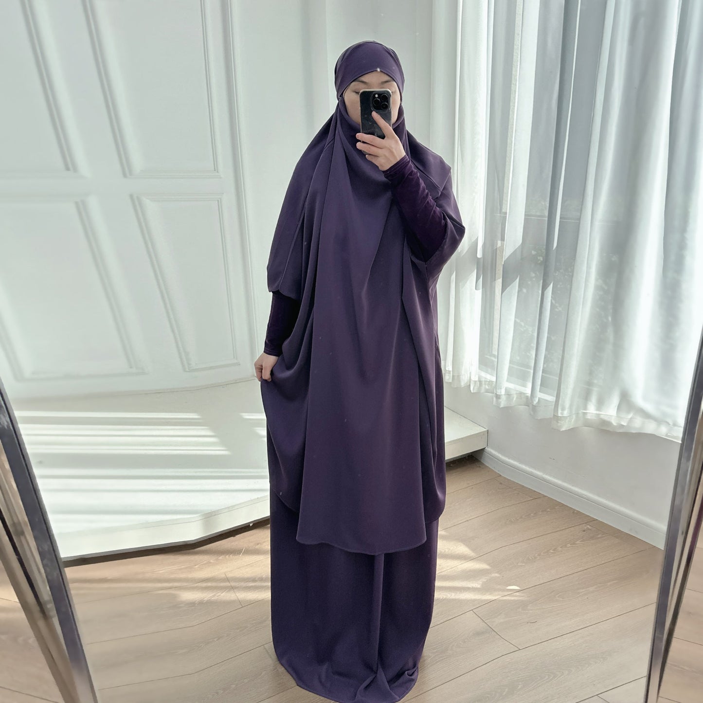 Attractive Large Swing Solid Color Two-piece Suits