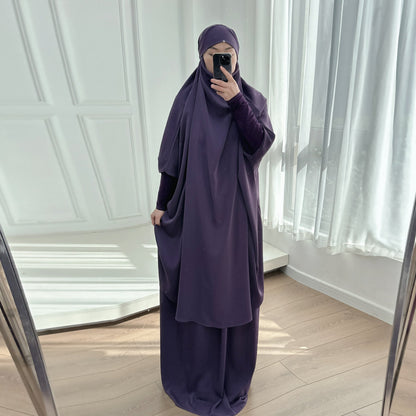 Attractive Large Swing Solid Color Two-piece Suits