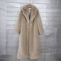 Women's Imitation Plush Furry Fur Extended Collar Coats
