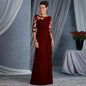 Women's Lace Round Neck Shirt With Half Sleeve Dresses