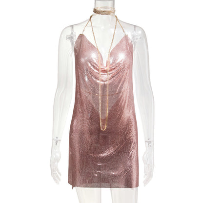 Women's Metal Sequins Sexy Sweet Spicy Style Dress Dresses