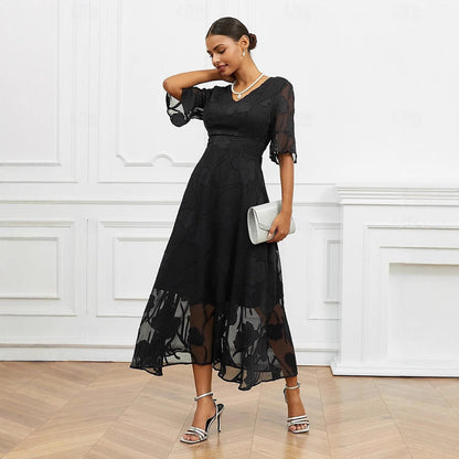 Large Swing Dress Fashionable Elegant Collar Dresses