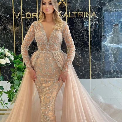 Women's Dress Temperament Trailing French Simplicity Sprinkling Gold Palace Wedding Dresses
