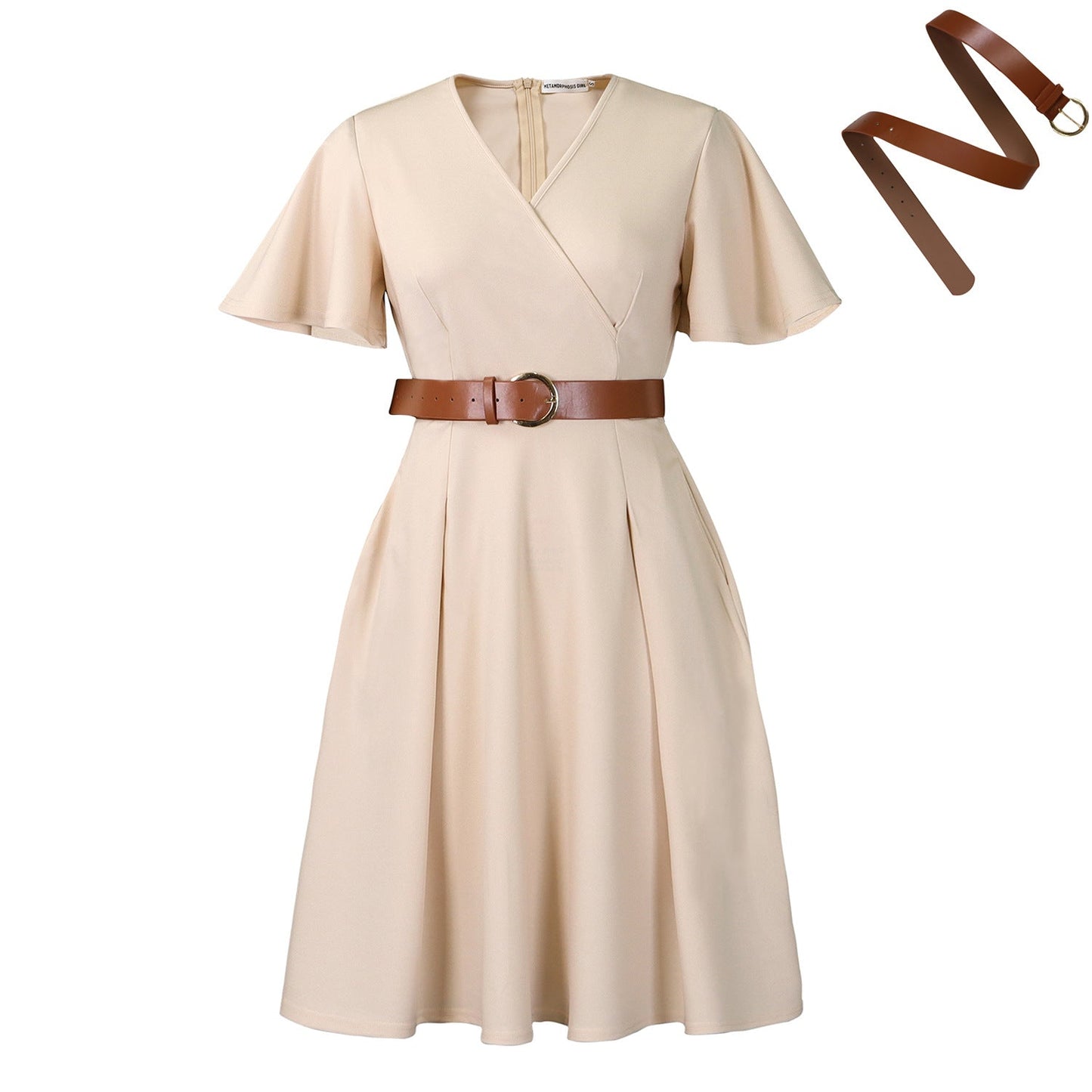 Women's Summer Flared Sleeves Casual A- Line Dresses