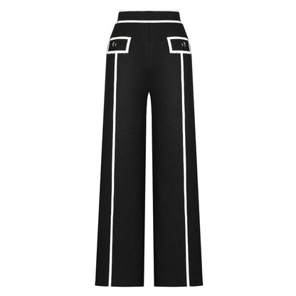Creative Fashion Knitted Woolen Tup Straight Suits