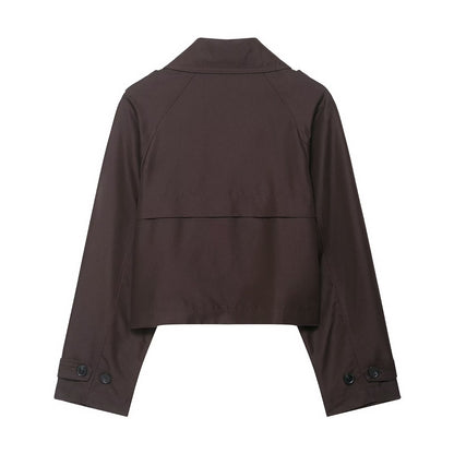 Women's Fashion Casual Double Breasted Trench Coats