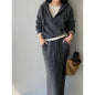 Women's Knitting Hooded Two-piece Set High Sense Cardigans