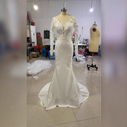 V Fishtail Dress Sexy Temperament Slimming Wedding Dresses