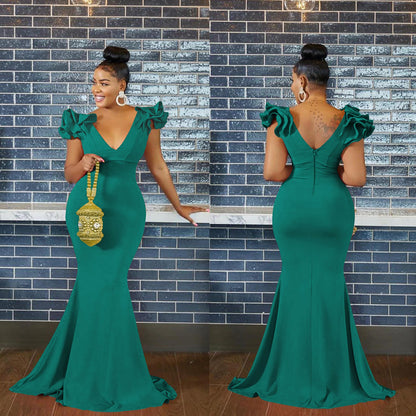 Women's Fashion Wear Solid Color Sleeveless Long Dresses