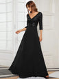 Women's Chiffon Double Dress A- Line Large Dresses