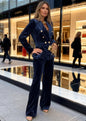 Women's Fashion Double Breasted Veet Two-piece Suits