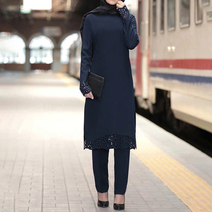 Women's Wear Robe Burning Flower Dress Two-piece Suits