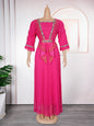 Women's Elegant Pleated Dress Muslim Wear Dresses