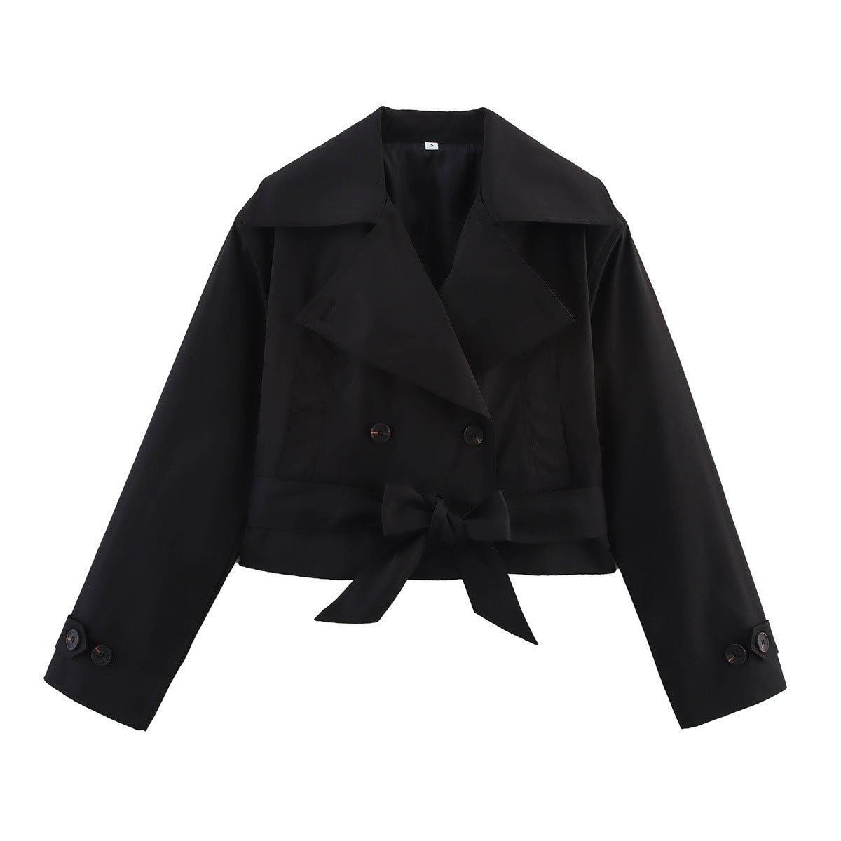 Spring Double Breasted Series Waistband Trench Coats