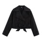 Spring Double Breasted Series Waistband Trench Coats