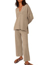 Women's Casual Two-piece Solid Color Fashion Suits