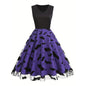 Sleeveless Mesh Butterfly Patchwork Retro Dress Dresses