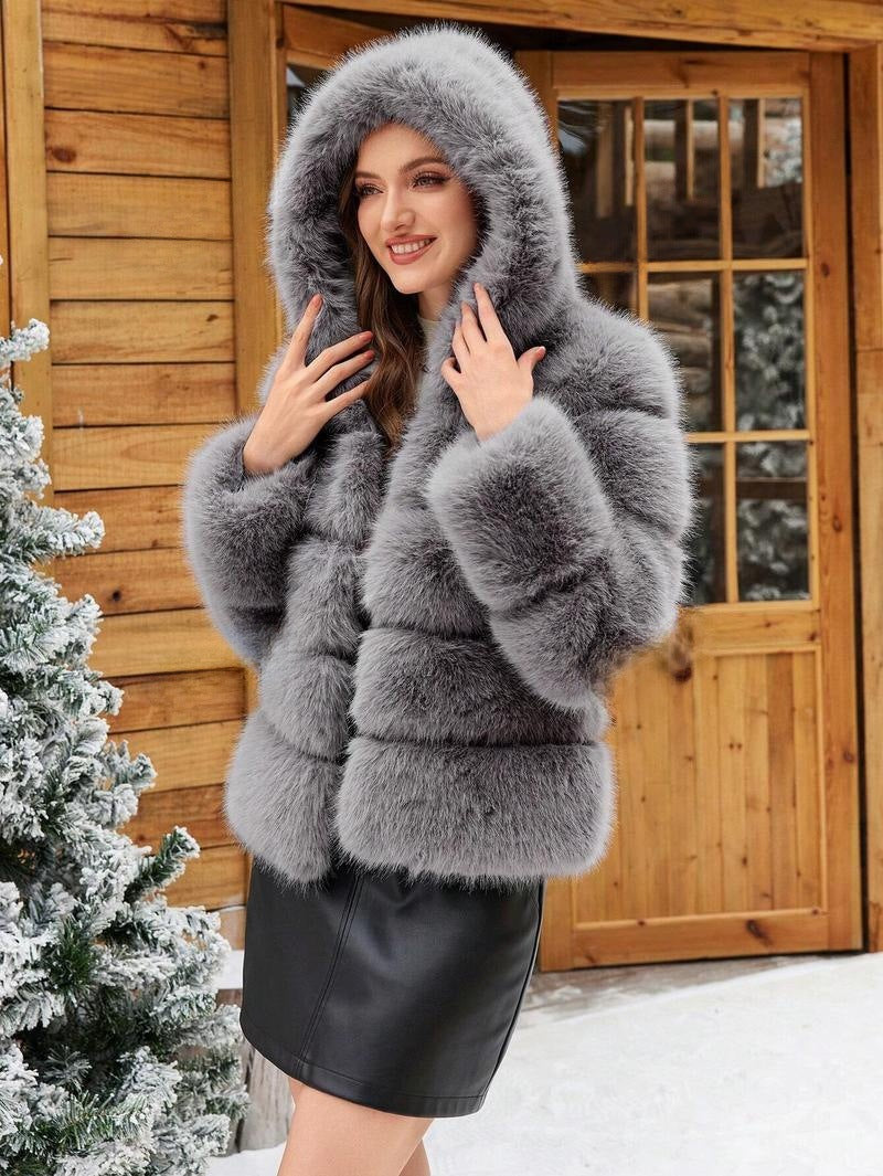 Women's Faux Fur Environmental Protection Imitation Fox Coats