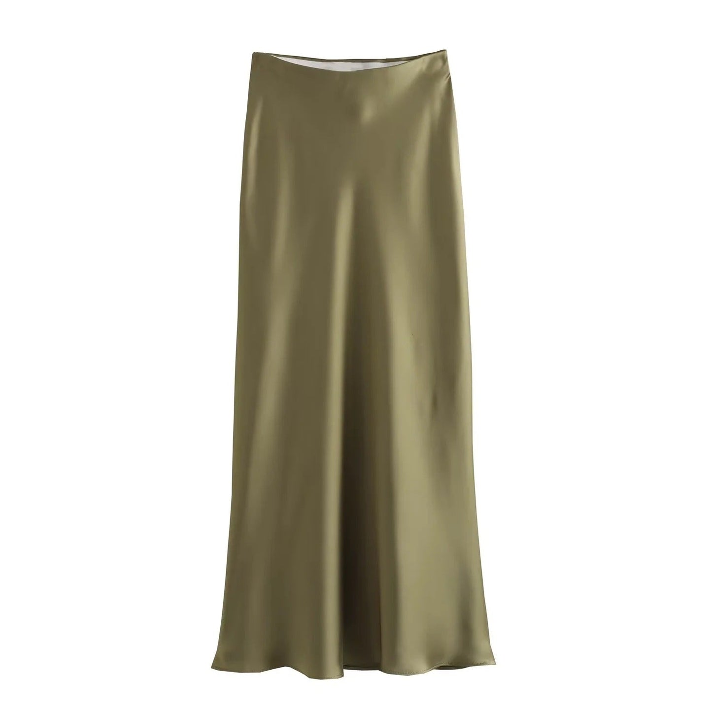 Women's Summer French Fashion Silk Satin Texture Skirts