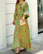 Women's Summer Loose Print Long-sleeved High Waist Suits