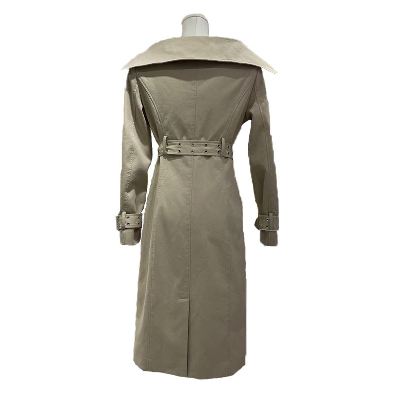 Women's Korean Style Elegant Long Trench Autumn Coats