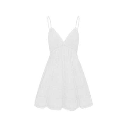 Slouchy Summer Stitching Lace Sling Dress Dresses