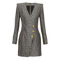 Fashion Jacquard Fabric Slimming Long Sleeve Dresses