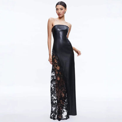 Leather Fashionable Elegant Tube Lace Sexy Dresses