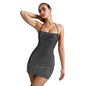 Women's Fashion Wear Sexy Halter Rhinestone Arm Dresses