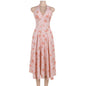 Women's Floral Print Halter A- Line Dress French Dresses