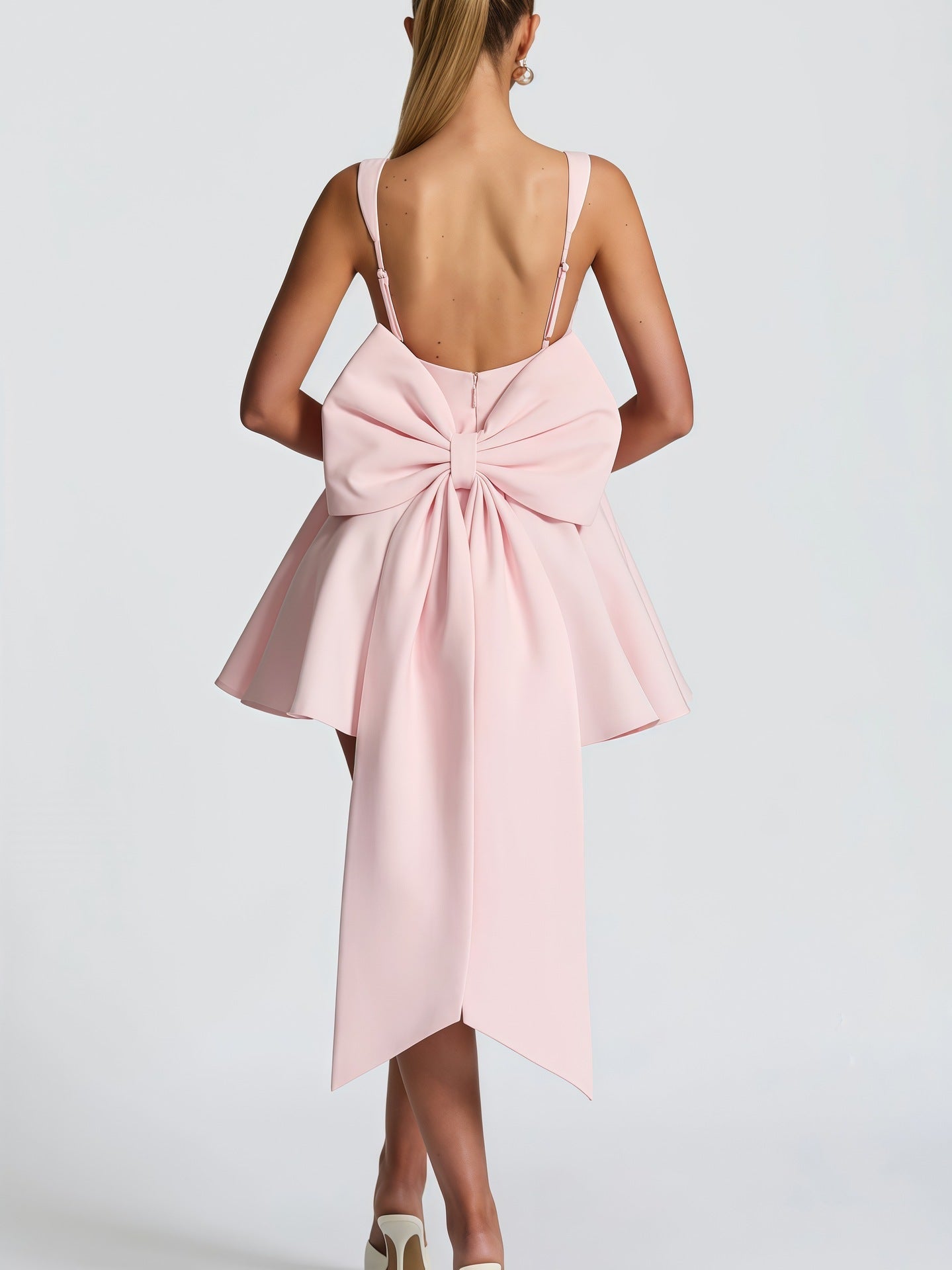 Women's Big Bow Suspender Dress For Spring Skirts