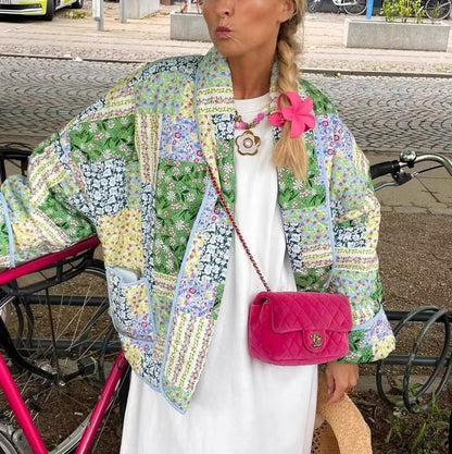 Women's Charming Street Fashion Casual Printed Coats