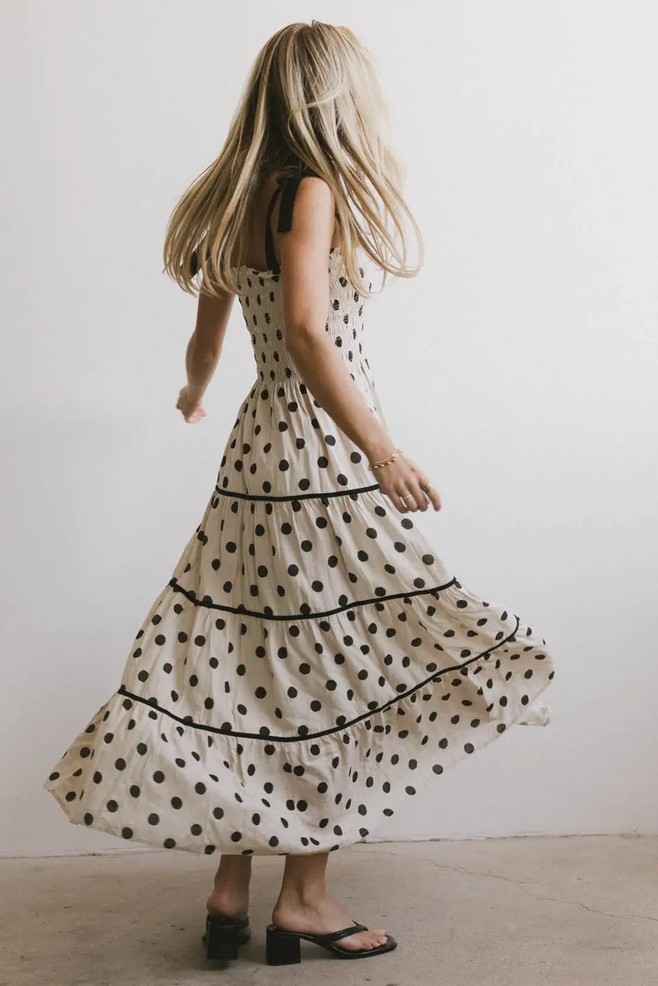 Dot Swing Elegant Suspender Dress Casual Dresses