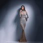 Women's Spring Mesh Long Sleeve Slim Sexy Wedding Dresses