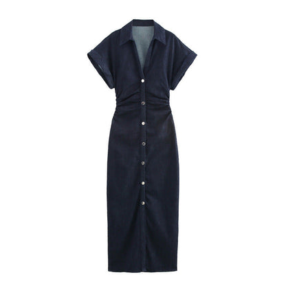 Z Summer Midi Slim Denim Dress Dresses