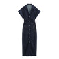 Z Summer Midi Slim Denim Dress Dresses