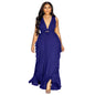 Sexy Cold-shoulder Elegant Ruffled High Waist Dresses